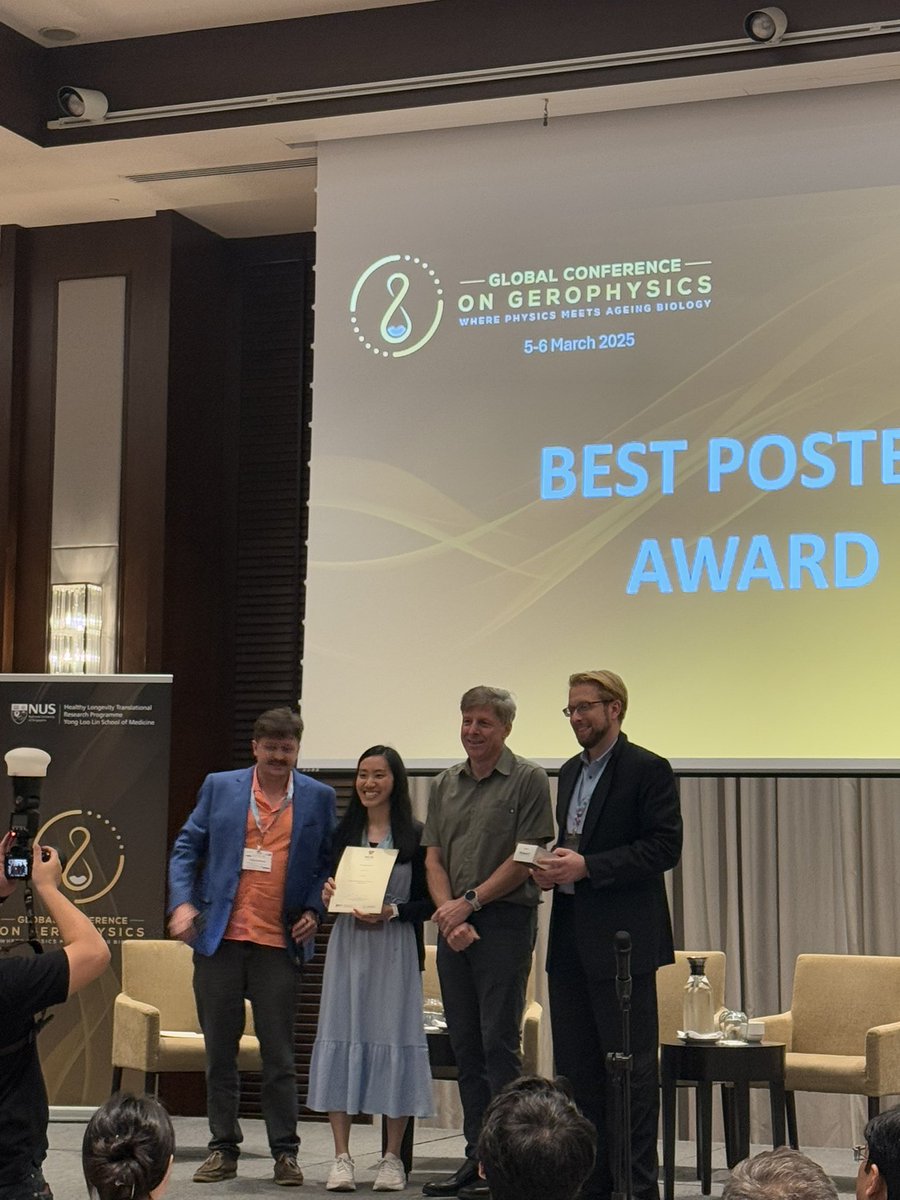 LongevitySG's tweet image. Congratulations to all poster award winners! Looking forward to seeing your progress in the next Gerophysics conference? 😜 #GCGP1st #Gerophysics