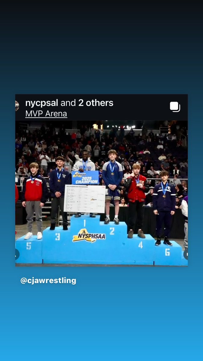 Congratulations Tristan Levin of Tottenville on becoming state placewinner at the NY State Championships. He came 8th place &amp; also got his 100th W!  He was wrestling with an injury &amp; not making excuses &amp; showed his mental toughness!
#CJAWrestlingClub #AssKickers #NYStateWrestling