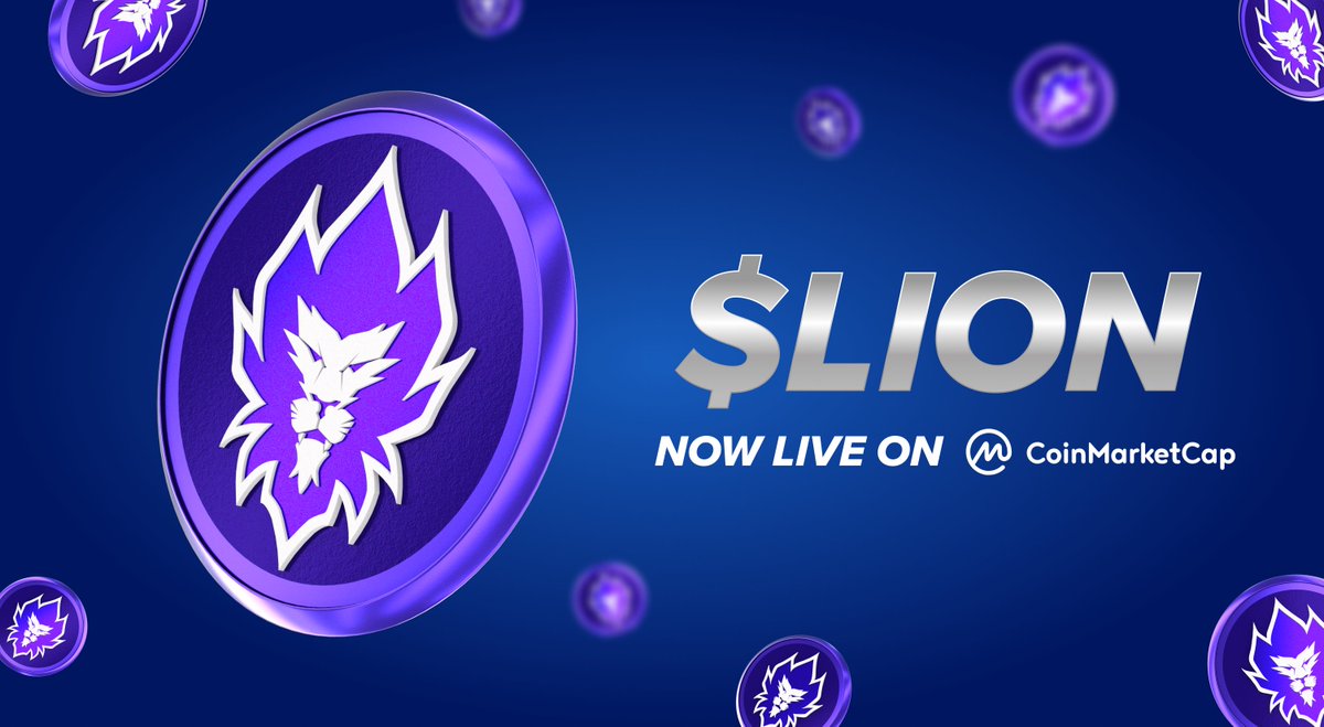 LION is officially listed on @CoinMarketCap! Track the latest price  movements on $LION here 👉 https://t.co/6zFoKWx47t #LION #Crypto  #LoadedLions #CMC