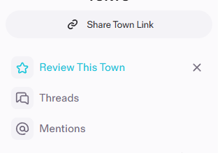 Andric94's tweet photo. New feature in Towns – "Review This Town" 🔥

Now you can leave reviews for towns! Want to show love for your favorite community or help new members decide where to join? Drop a review & make your town stand out! 🚀 @townsapp 

Tried it yet?