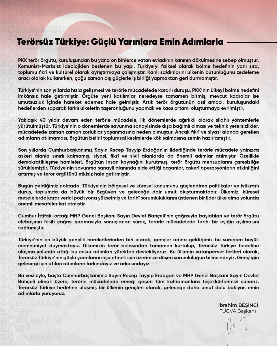 Terörsüz Türkiye

Gençliğin geleceği için atılan her adımın farkındayız ve dimdik arkasındayız! 🇹🇷🇹🇷🇹🇷