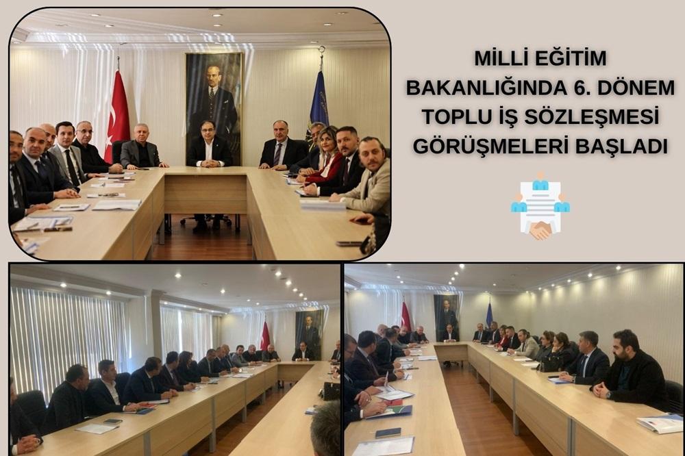 📍MİLLİ EĞİTİM BAKANLIĞINDA 6. DÖNEM TOPLU İŞ SÖZLEŞMESİ GÖRÜŞMELERİ BAŞLADI

Sendikamız ile Milli Eğitim Bakanlığının üyesi olduğu Türk Ağır Sanayii ve Hizmet Sektörü Kamu İşverenleri Sendikası (TÜHİS) arasında imzalanacak 6. dönem toplu iş sözleşmesi için görüşmeler, 5 Mart