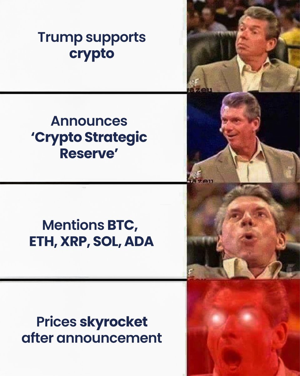 CoinDCX's tweet image. Trump ne kiya aylaan..
Coins ne maari chalaang! 🚀
Crypto Strategic Reserve in the making!😮

#CryptoReserve #CryptoRoundtable