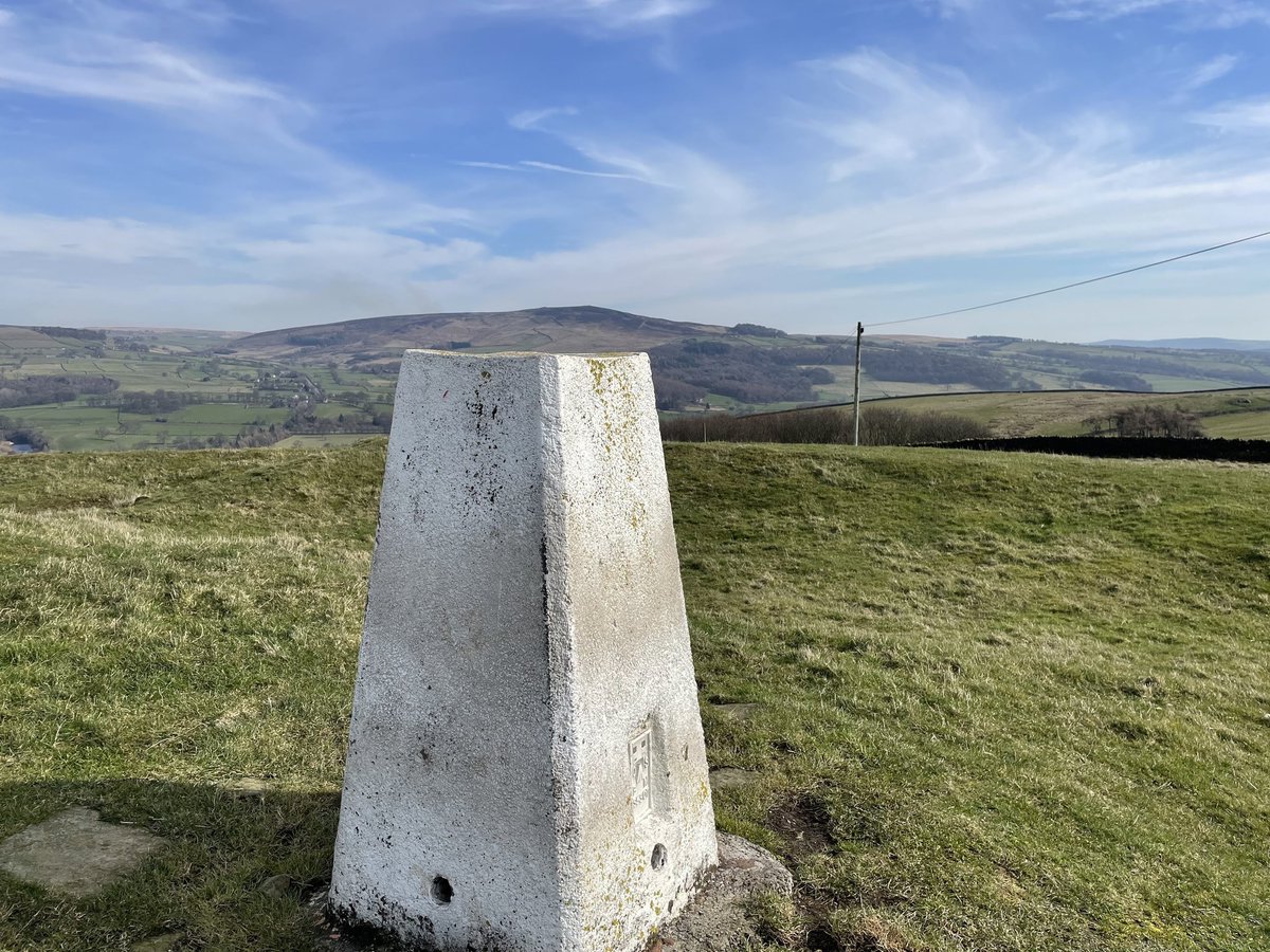 Luvvy day in Addingham , Haw Pike above Bolton Abbey.
@TrigThursday
<a href="/trigbagging/">UK Trigbagging</a> 
#trigpointthursday
