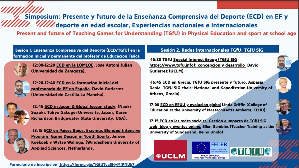 Evento: Simposium. Presente y futuro de la Enseñanza Comprensiva del Deporte (ECD) en EF y deporte en edad escolar. Experiencias nacionales e internacionales
Fecha: 12 de marzo de 2025
Inscripción gratuita a la retransmisión de Teams (plazas limitadas): forms.gle/YGtUTvzSHyMfPN…