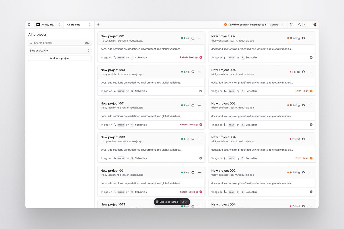 ludvigrask_'s tweet image. Playing around with some design for the @medusajs cloud platform ☁️