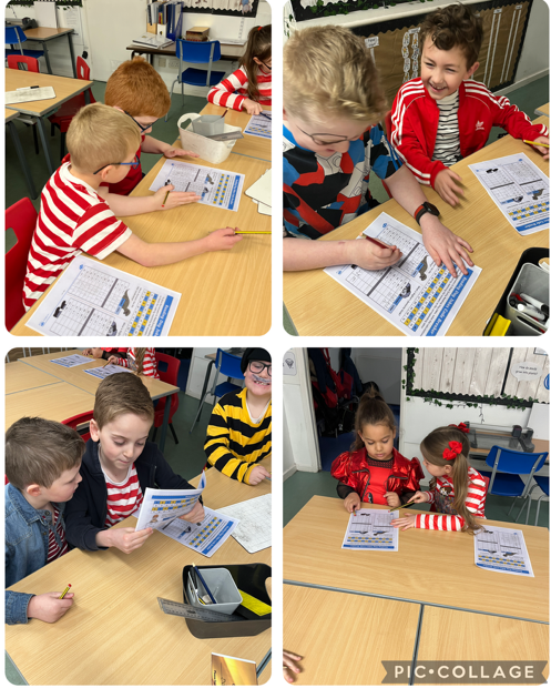 StJosephsBing's tweet photo. As part of world book day, the children in Year 2 completed a code breaking challenge to find the answers to funny reading day jokes. It was fun! @bcw_cat #sjbMaths https://t.co/FfoHoTi1mP
