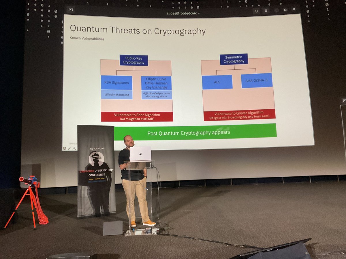 Criptored (@criptored) on Twitter photo Arrancamos #criptoredcon2025 #sala18 con la ponencia de Paco Martínez de IBM títulada “Computación cuántica más allá de PQC. Qiskit Function #computacióncuántica #pqc <a href="/criptored/">Criptored</a> <a href="/rootedcon/">/RootedCON</a> <a href="/mindcrypt/">Alfonso Muñoz, Phd</a> <a href="/IBM/">IBM</a> Arrancamos #criptoredcon2025 #sala18 con la ponencia de Paco Martínez de IBM títulada “Computación cuántica más allá de PQC. Qiskit Function #computacióncuántica #pqc <a href="/criptored/">Criptored</a> <a href="/rootedcon/">/RootedCON</a> <a href="/mindcrypt/">Alfonso Muñoz, Phd</a> <a href="/IBM/">IBM</a>