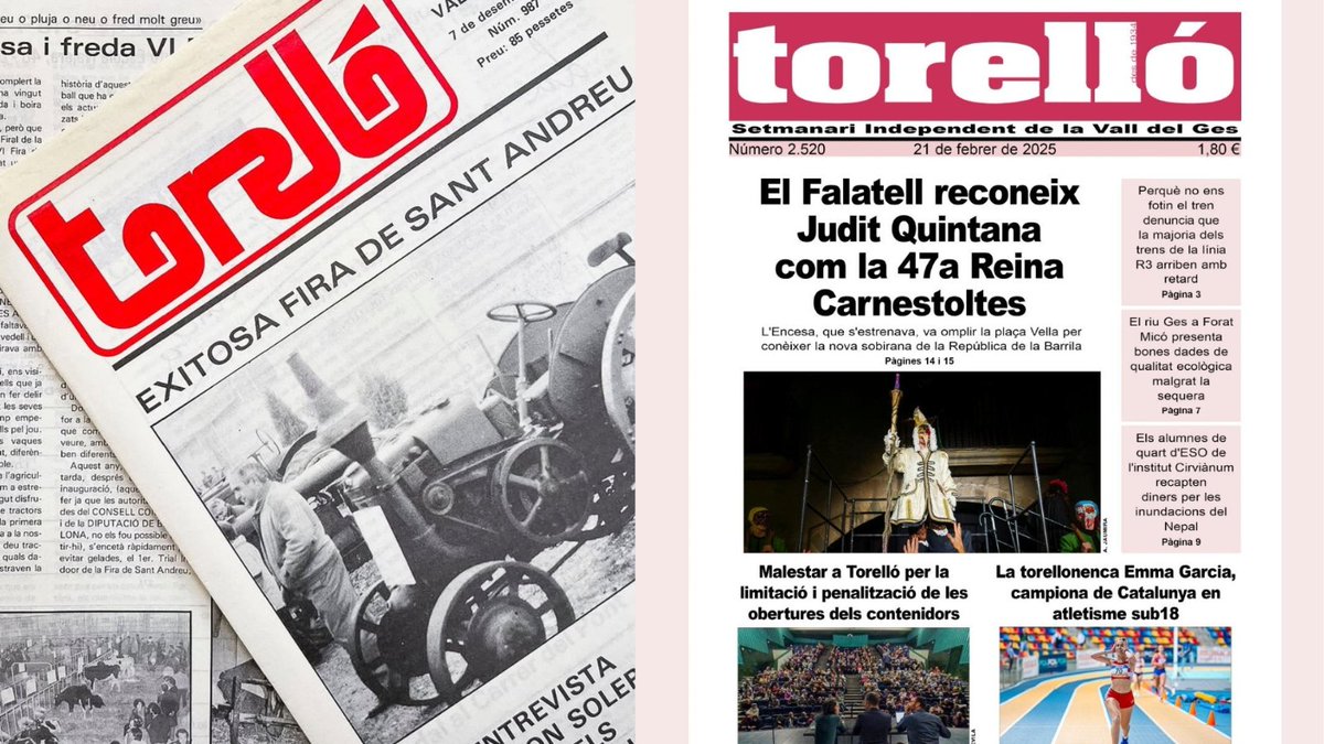 Col·legi de Periodistes de Catalunya (@periodistes_cat) on Twitter photo ✍️El Premi Batec a la Iniciativa periodística local recaurà al Setmanari Torelló (<a href="/settorello/">Setmanari Torelló</a>) que ha complert 90 anys. És un dels més antics de la comarca d'Osona i ha jugat una paper fonamental com a escola de periodistes
👏Moltes felicitats a tots! ✍️El Premi Batec a la Iniciativa periodística local recaurà al Setmanari Torelló (<a href="/settorello/">Setmanari Torelló</a>) que ha complert 90 anys. És un dels més antics de la comarca d'Osona i ha jugat una paper fonamental com a escola de periodistes
👏Moltes felicitats a tots!