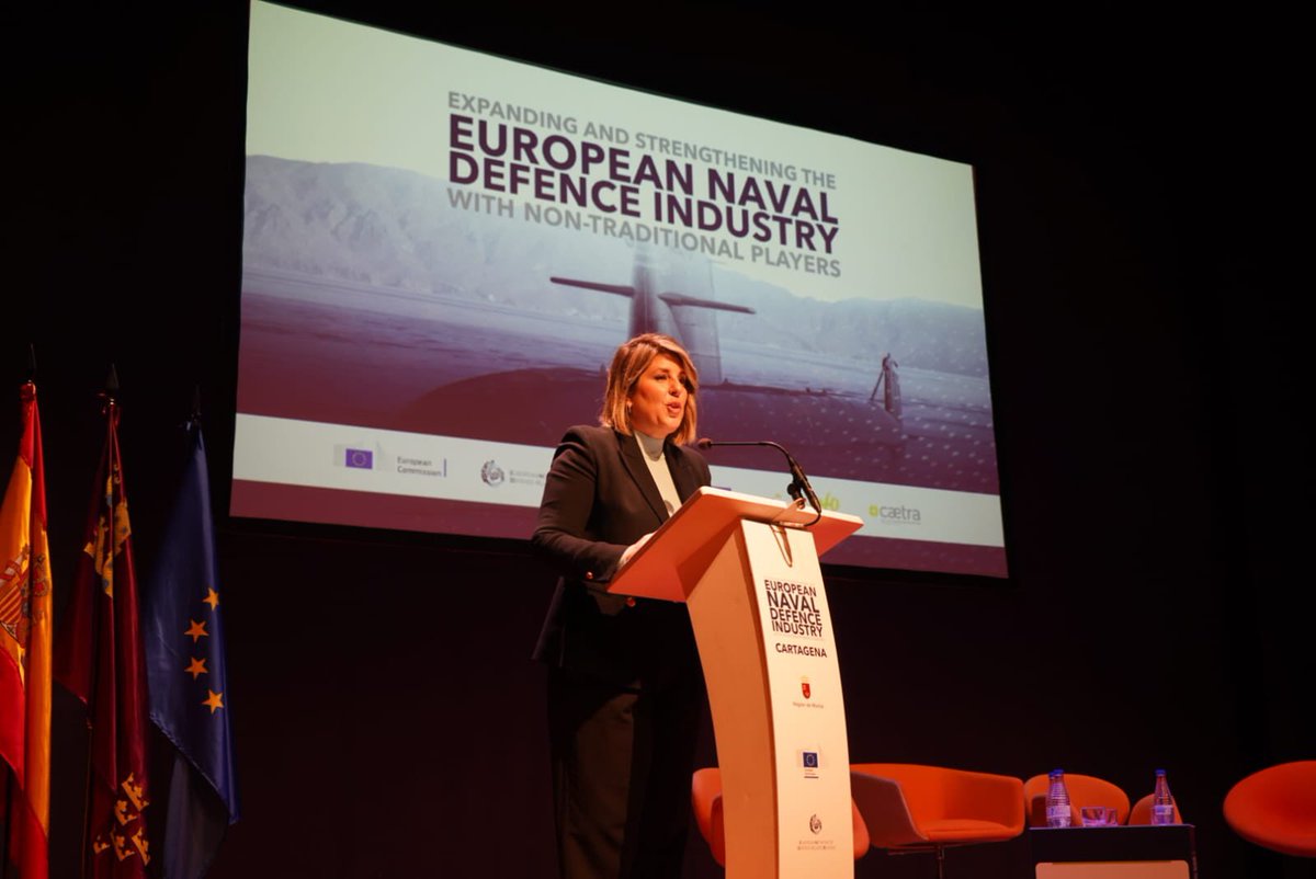 #Cartagena se convierte en la capital europea de la Defensa con la celebración del congreso de industrial naval. Con #CAETRA multiplicamos la capacidad de la industria en Cartagena para contribuir a la defensa de Europa en un momento en el que la Unión Europea ha decidido centrar