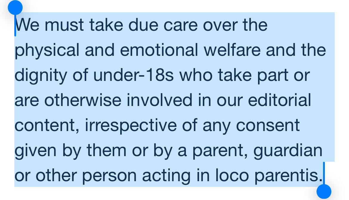 This is what the BBC Editorial guidelines say about protecting children that it works with.  Abdullah, the child in the Gaza doco, says that after the film was dropped he and his family  received online threats. He says, the BBC is responsible for his welfare.  He’s right: