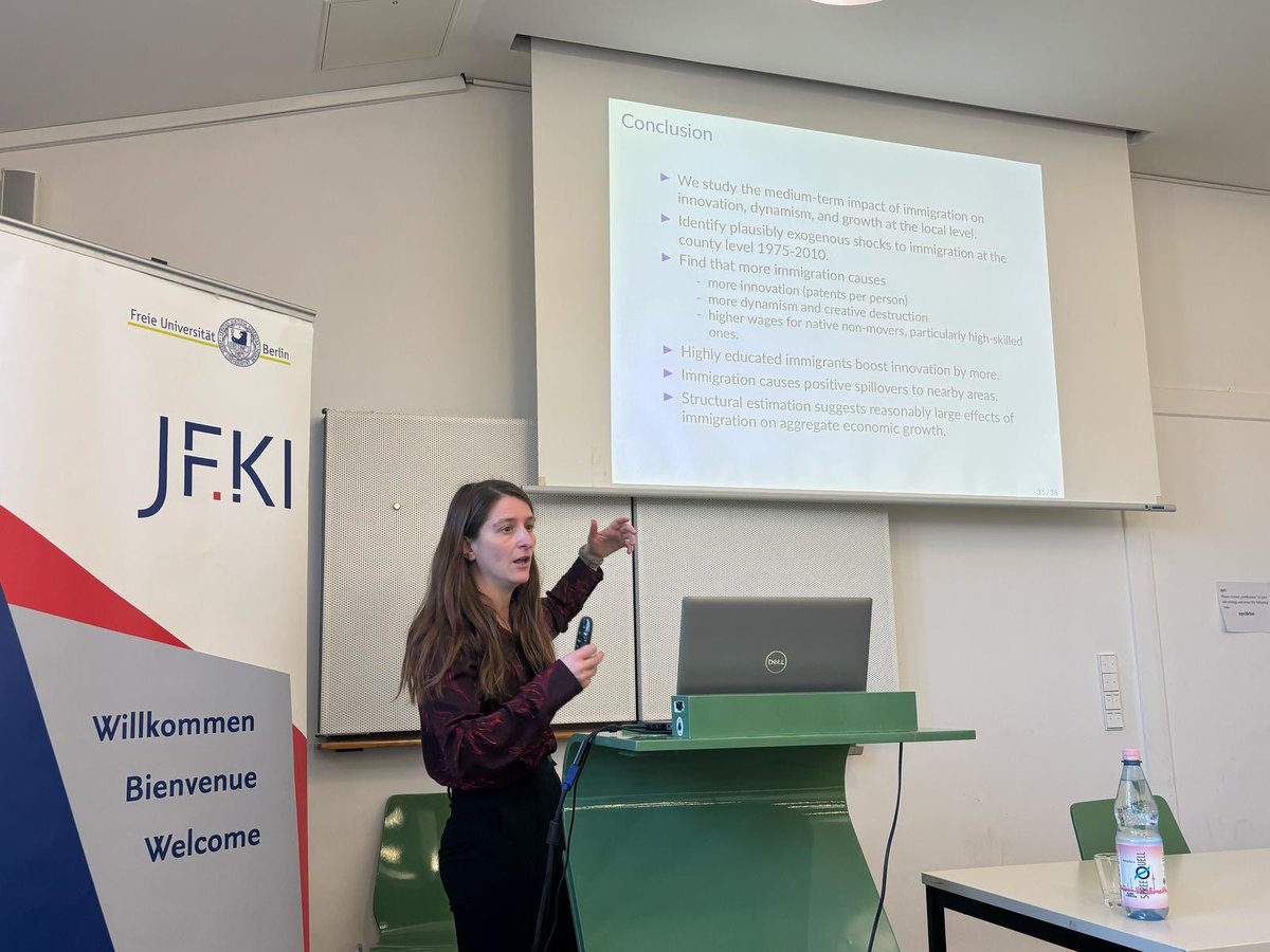 Freya Rubel (@freyarubel) on Twitter photo I just had the pleasure to listen to a highly insightful presentation by <a href="/TarquinioLisa/">Lisa Tarquinio</a> on immigration, innovation and growth with evidence from the US. Thank you for this nice start of the workshop on immigration and refugee inflows hosted by <a href="/JFKI_Econ/">Economics Department J.-F.-Kennedy Institute</a>. I just had the pleasure to listen to a highly insightful presentation by <a href="/TarquinioLisa/">Lisa Tarquinio</a> on immigration, innovation and growth with evidence from the US. Thank you for this nice start of the workshop on immigration and refugee inflows hosted by <a href="/JFKI_Econ/">Economics Department J.-F.-Kennedy Institute</a>.