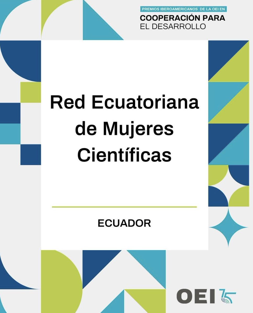 María Claudia Segovia 🇪🇨 (@mariacsegovia) on Twitter photo Hoy como cofundadora de <a href="/CientificasEC/">👩🏽🎓CientíficasEcuador🇪🇨</a> , me llena de orgullo compartir que hemos sido galardonadas en la categoría de Ciencia en los I Premios Iberoamericanos de Cooperación para el Desarrollo de la @oei_ecuador @espacio_oei La única organización del Ecuador 🇪🇨. .1/ Hoy como cofundadora de <a href="/CientificasEC/">👩🏽🎓CientíficasEcuador🇪🇨</a> , me llena de orgullo compartir que hemos sido galardonadas en la categoría de Ciencia en los I Premios Iberoamericanos de Cooperación para el Desarrollo de la @oei_ecuador @espacio_oei La única organización del Ecuador 🇪🇨. .1/
