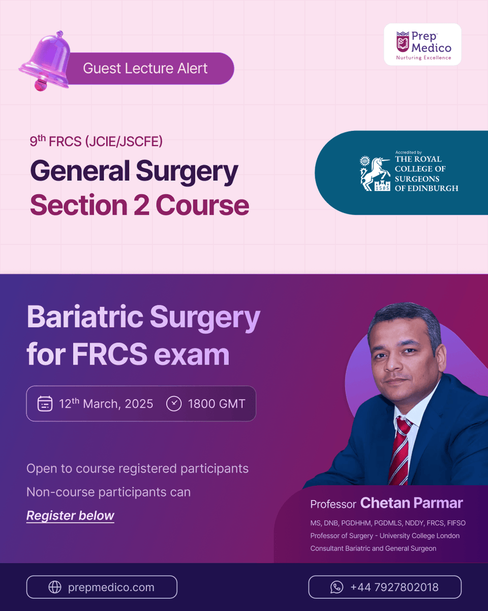 PrepMedico (@prepmedico) on Twitter photo Guest Session Alert!
Register for this session using the following link: vist.ly/3mwm82k
<a href="/Mani_TxSurgeon/">Manikandan Kathirvel</a> <a href="/frcsviva_com/">Surgical Minds</a> <a href="/HFrcs/">Higher FRCS - Higher Vasc - Higher VIVA</a> <a href="/ASiTofficial/">ASiT</a> <a href="/TheMammaryFold1/">The Mammary Fold</a> <a href="/T4UGIS/">TUGSS</a> <a href="/ACPGBI/">@ACPGBI</a> <a href="/asgbi/">ASGBI</a> <a href="/herricksociety/">The Herrick Society</a> <a href="/Dukes_Club/">The Dukes' Club</a> <a href="/roux_group/">The Roux Group</a> <a href="/GrabTheFRCS/">Grab The FRCS-Grab Medical Innovations</a> Guest Session Alert!
Register for this session using the following link: vist.ly/3mwm82k
<a href="/Mani_TxSurgeon/">Manikandan Kathirvel</a> <a href="/frcsviva_com/">Surgical Minds</a> <a href="/HFrcs/">Higher FRCS - Higher Vasc - Higher VIVA</a> <a href="/ASiTofficial/">ASiT</a> <a href="/TheMammaryFold1/">The Mammary Fold</a> <a href="/T4UGIS/">TUGSS</a> <a href="/ACPGBI/">@ACPGBI</a> <a href="/asgbi/">ASGBI</a> <a href="/herricksociety/">The Herrick Society</a> <a href="/Dukes_Club/">The Dukes' Club</a> <a href="/roux_group/">The Roux Group</a> <a href="/GrabTheFRCS/">Grab The FRCS-Grab Medical Innovations</a>