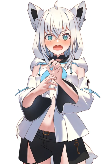 驚きつね。 #絵フブキ 