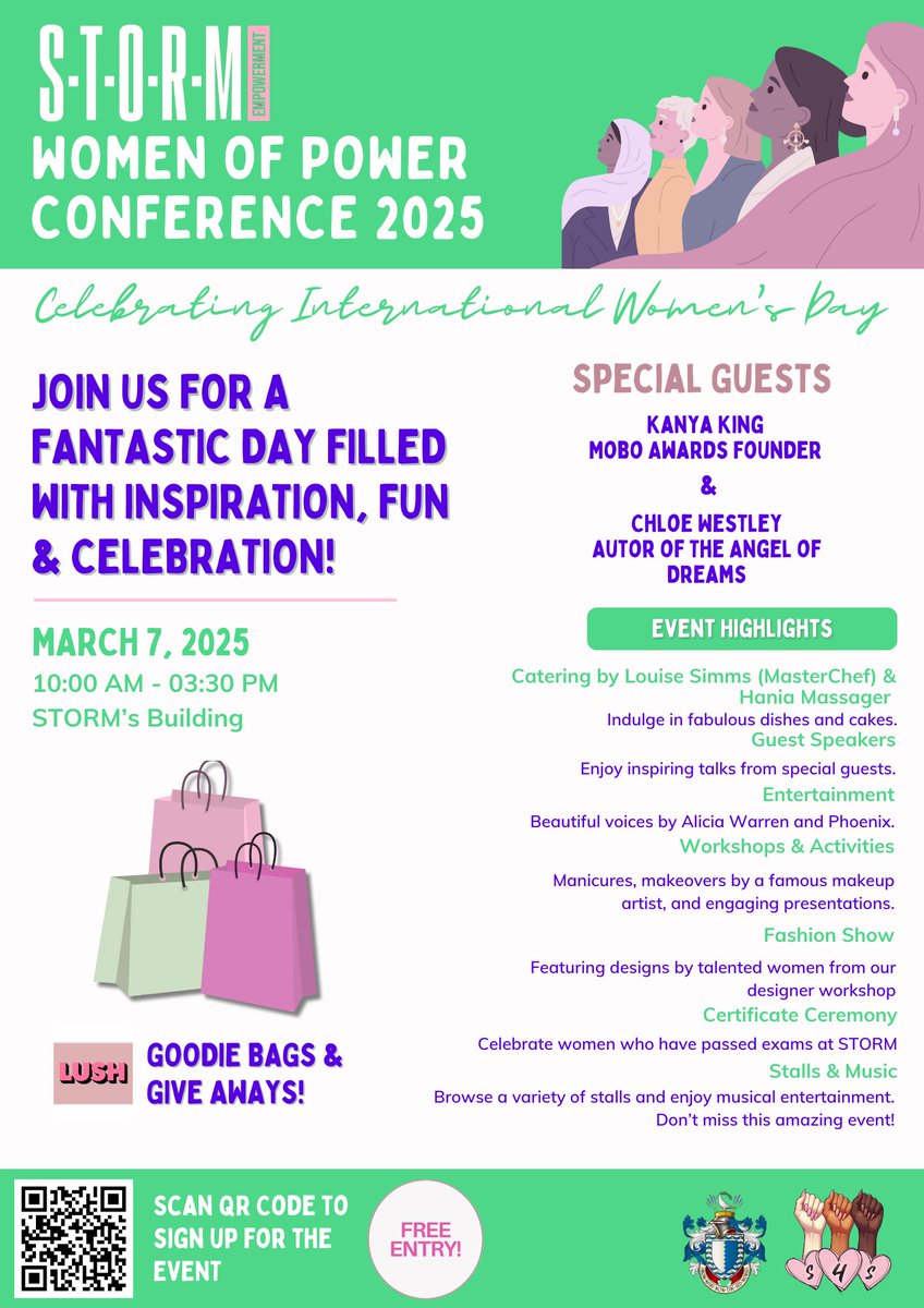 Tomorrow’s the day! 🌟 Don’t miss the Women of Power Conference 2025 – a day of inspiration, networking &amp; empowerment!

🎟 Last chance to grab tickets! QR Code in Posted Flyer

#WomenOfPower #Empowerment #Networking #UnleashYourPower #Conference2025 #StormFamilyCentre #Women
