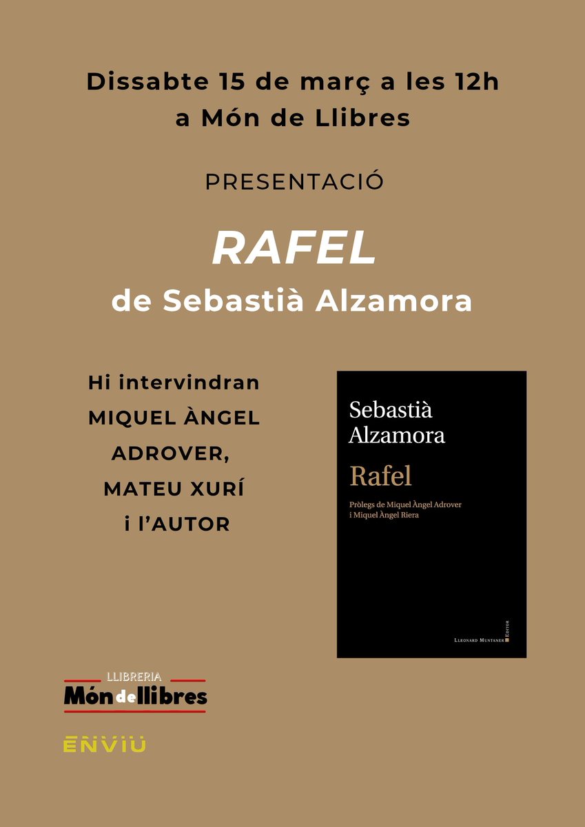 Dissabte 15, farem vermut i festa grossa amb <a href="/MateuXuri/">Mateu Xurí</a>, <a href="/locampaner/">Miquel Àngel Adrover</a> i Rafel. A Món de Llibres de Manaquiò!