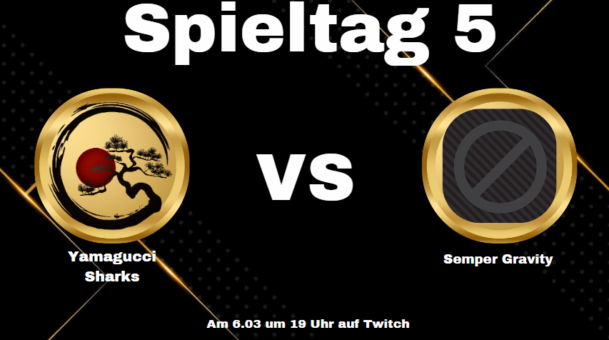 Sharks vs. Semper Gravity – heute 19:00 Uhr! Seid dabei und feuert uns an! 🦈💪
twitch.tv/yamagucci_gami…