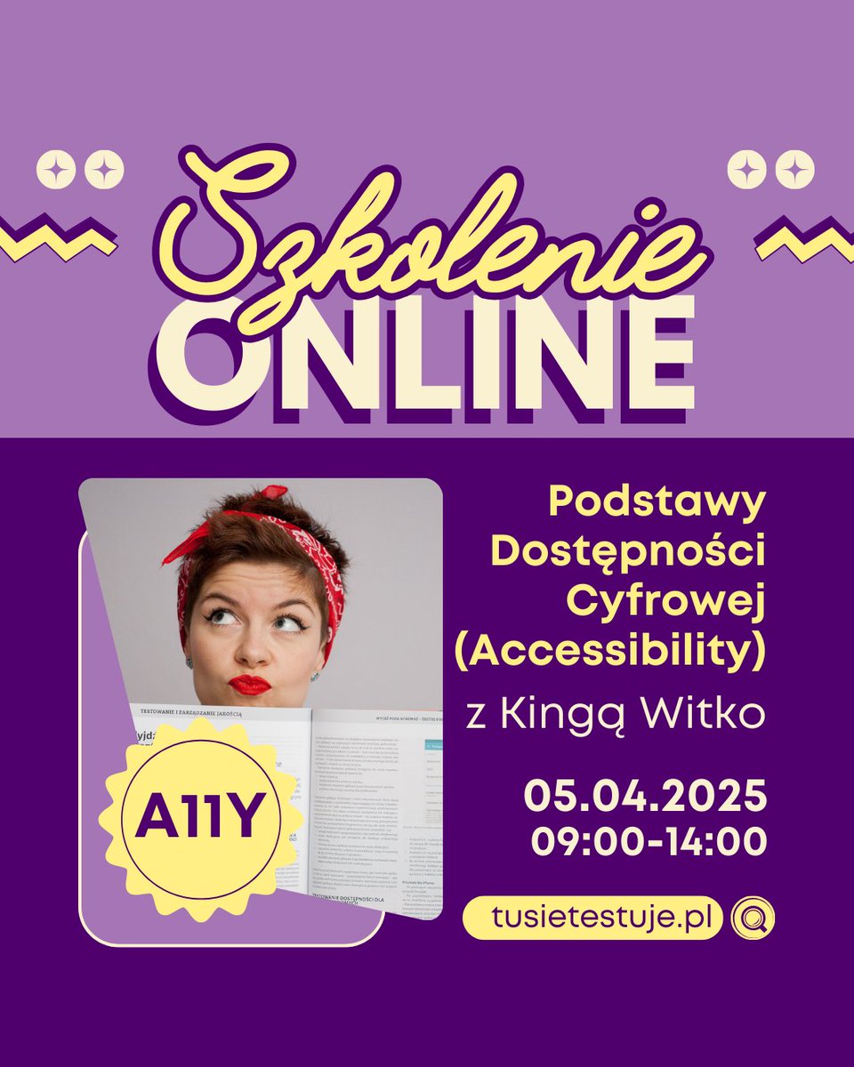 KingaTest's tweet image. tusietestuje.pl/p/szkolenie-on… NOWY TERMIN!