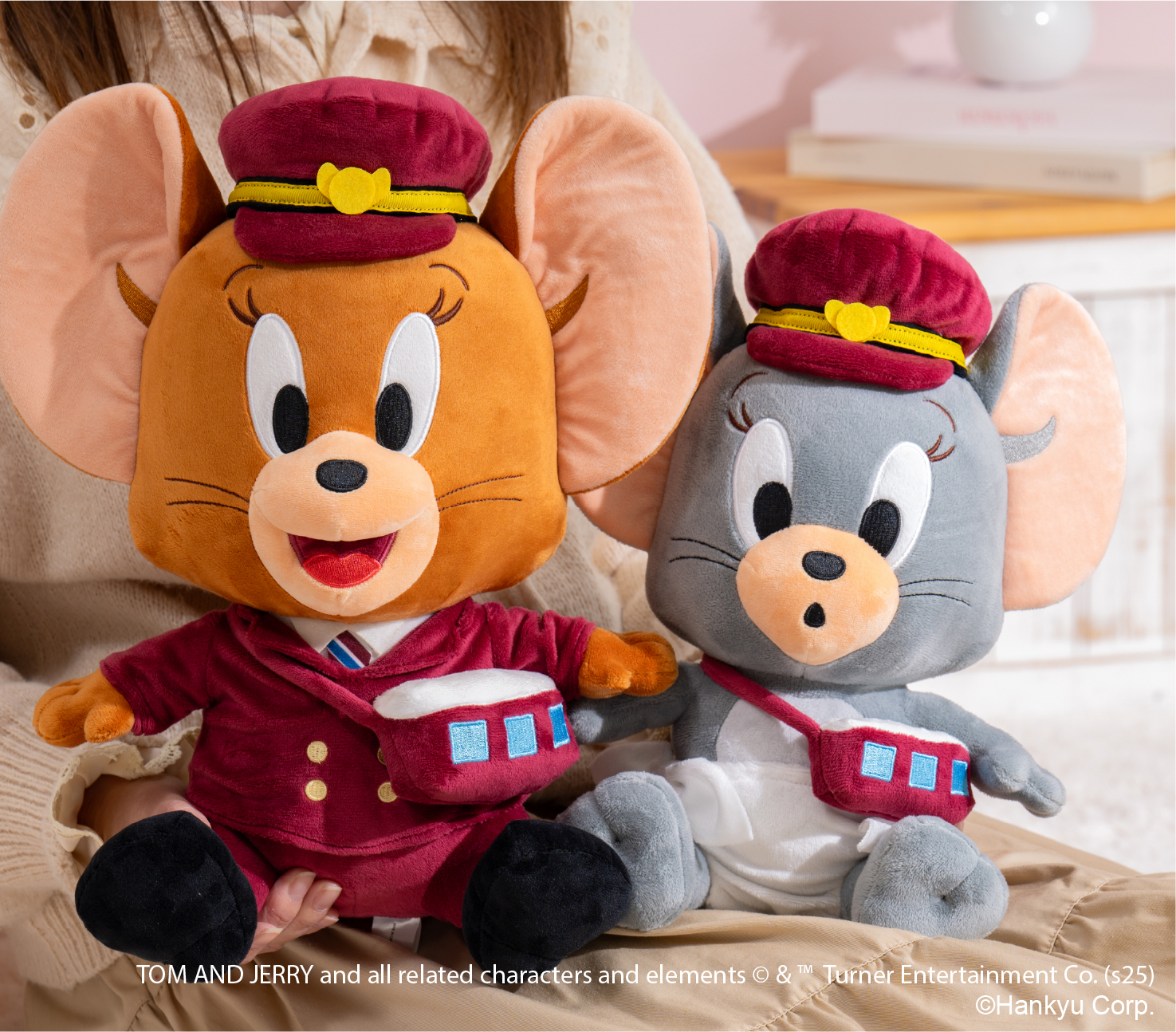 トムとジェリー 阪急電車 添乗ぬいぐるみ (トムとジェリー) TOM and JERRY × HANKYUコラボレーション企画 ラッピング列車