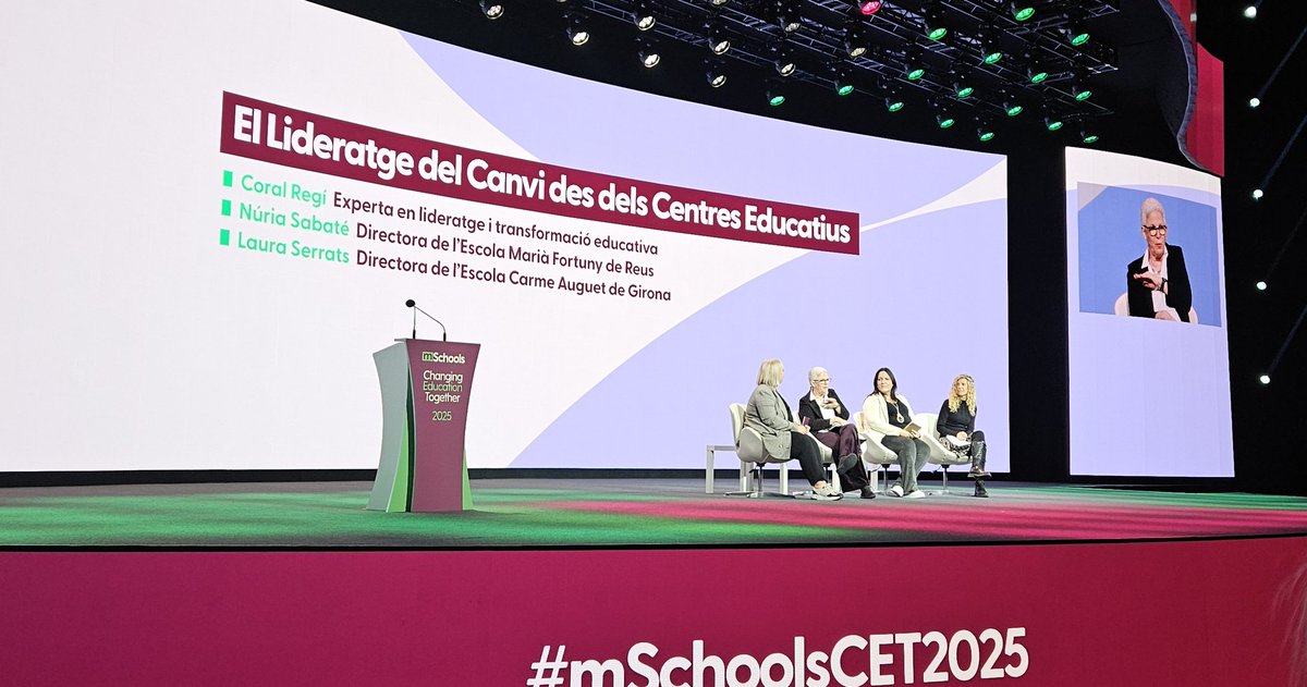 Montse Jiménez (@montserratjimvi) on Twitter photo Un altre plat fort : <a href="/coralregi/">Coral Regí Rodríguez</a> <a href="/nsabate4/">Núria Sabaté</a> i #LauraSerrats parlant de lideratge.
1. Què cal canviar i què cal mantenir?
2. Com podem assegurar la creativitat?
3. Com canviem la cultura organitzacional?
#MWC25 <a href="/mSchools_MWC/">mSchools</a> Un altre plat fort : <a href="/coralregi/">Coral Regí Rodríguez</a> <a href="/nsabate4/">Núria Sabaté</a> i #LauraSerrats parlant de lideratge.
1. Què cal canviar i què cal mantenir?
2. Com podem assegurar la creativitat?
3. Com canviem la cultura organitzacional?
#MWC25 <a href="/mSchools_MWC/">mSchools</a>