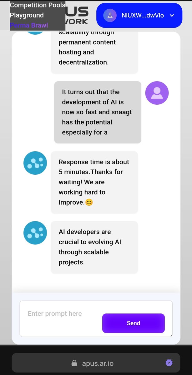 Fatur98Muh's tweet photo. ๐ Exciting times ahead with the #PermaBrawl event! ๐ The incredible progress of AI in the Ao network is transforming the game, With the Apus project paving the way, we're entering a new era of innovation and opportunities! And comunicating with sam @aoTheComputer @apus_network https://t.co/Pimz8jCm6L