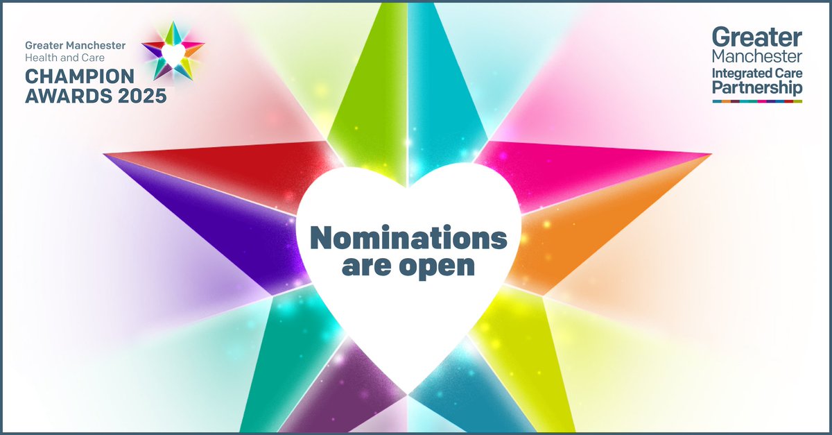 Tameside Council (@tamesidecouncil) on Twitter photo The <a href="/NHS_GM/">NHS Greater Manchester</a> Champion Awards are back and nominations are open. Do you know an individual or team that could be a 2025 champion?🏆 💙
Take a look at all 14 categories and submit your nomination here:
bit.ly/GMchampions
<a href="/GMchampions2025/">GM Health & Care Champion Awards</a> #GMchampions The <a href="/NHS_GM/">NHS Greater Manchester</a> Champion Awards are back and nominations are open. Do you know an individual or team that could be a 2025 champion?🏆 💙
Take a look at all 14 categories and submit your nomination here:
bit.ly/GMchampions
<a href="/GMchampions2025/">GM Health & Care Champion Awards</a> #GMchampions