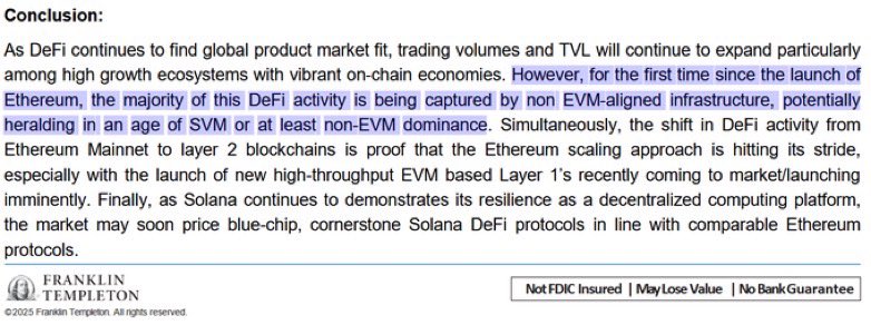 RoundtableSpace's tweet photo. JUST IN: $1.5 TRILLION ASSET MANAGER FRANKLIN TEMPLETON SAYS $SOL DEFI ECOSYSTEM COULD THREATEN $ETH DOMINANCE.

Source: @FTI_US https://t.co/Nt69WGSLZq