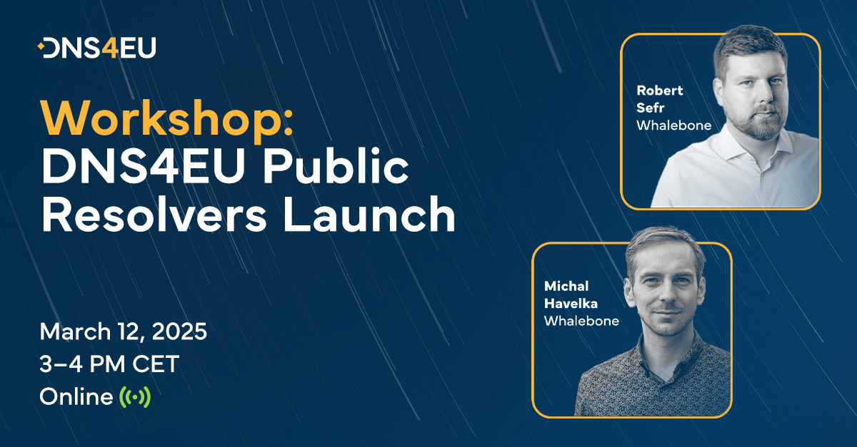 Join us for an interactive session on DNS4EU Public Resolvers
📅 12 March | Discuss key topics:
✅ Public Resolvers Launch Timeline
✅ DDoS Protection
✅ DNS4EU Threat Intelligence
✅ Resolvers Distribution 

Your insights matter! Register now: joindns4.eu/learn/dns4eu-p…
