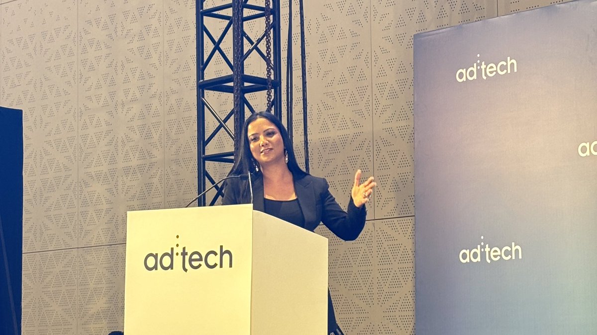 adtechIndia's tweet image. Fresh perspectives, bold ideas! @ridhimb opens The Big Idea Stage on Day 2 at #adtech2025. Get ready for innovation in action! #adtechIN #adtech2025