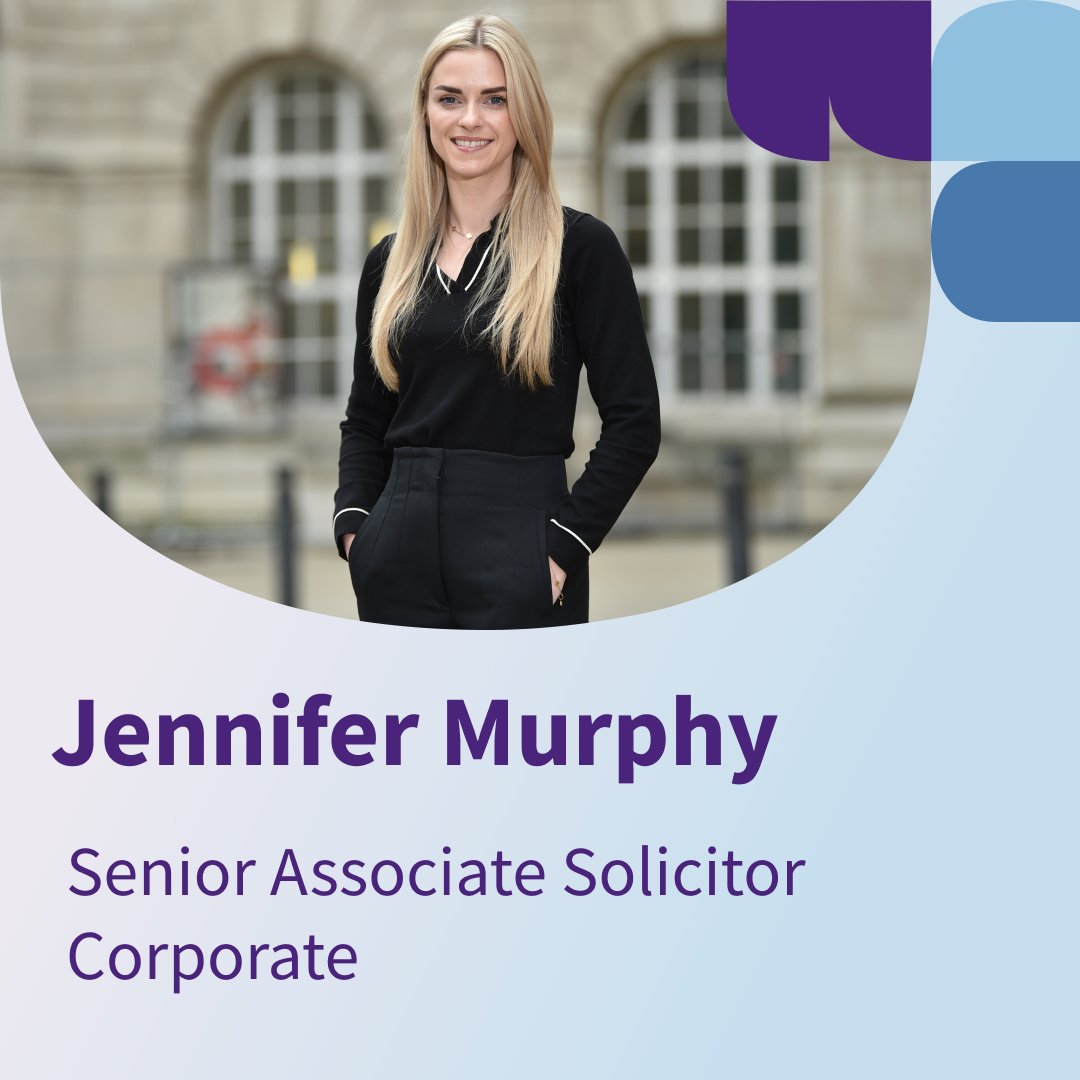 We're excited to welcome Jennifer Murphy as a Senior Associate Solicitor in our Corporate team! Based at our growing Manchester office, Jennifer will be advising clients on a range of M&amp;A, private equity and venture capital transactions.

Read full story: bit.ly/4i1lyIk