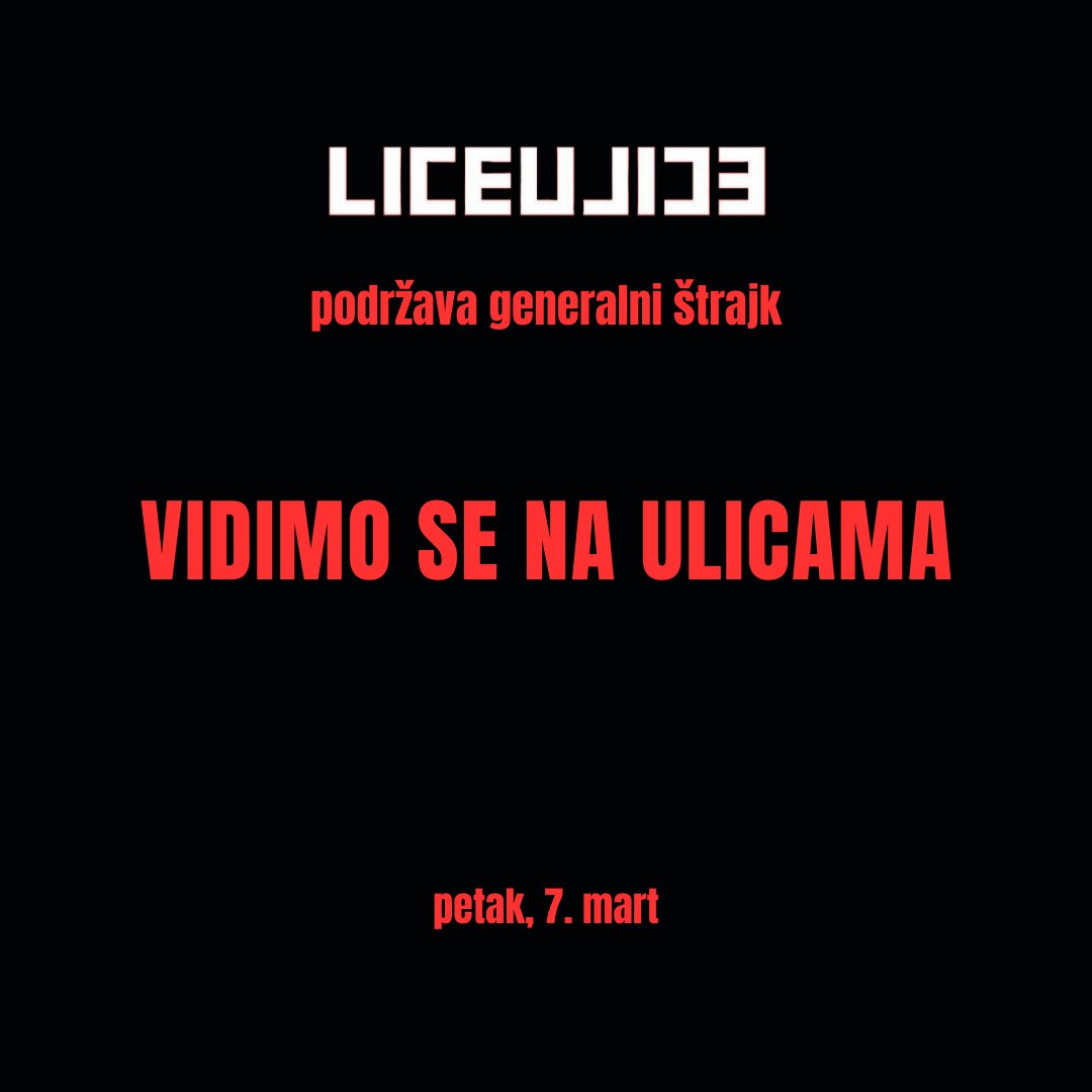 Podržavamo generalni štrajk.
Vidimo se na ulicama i protestima! ✊️

#podrškajevažna #boljisvetjemoguć #solidarnost #generalništrajk