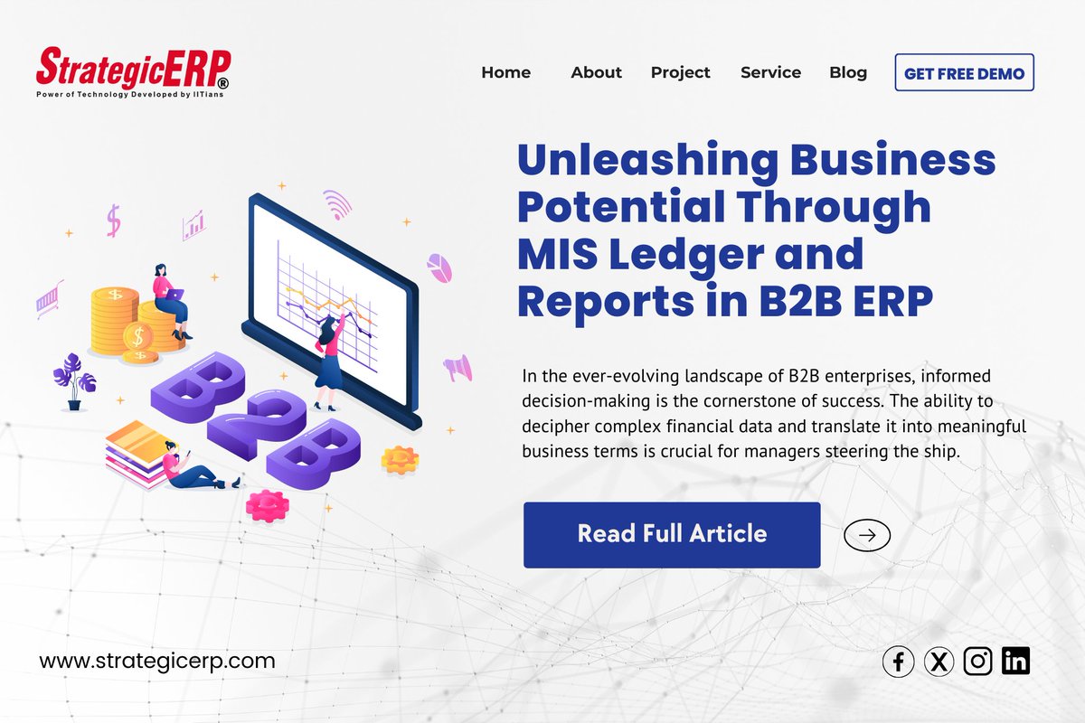 Maximize success with MIS ledgers and Joint MIS reports in #B2BERP! Decipher financial complexities, make strategic decisions, and align with business goals  for agile decision-making. 

Read More bit.ly/3QLQyA9#B2BSuc… 

#ERPInnovation #DataDrivenDecisions #BusinessEmpowerment