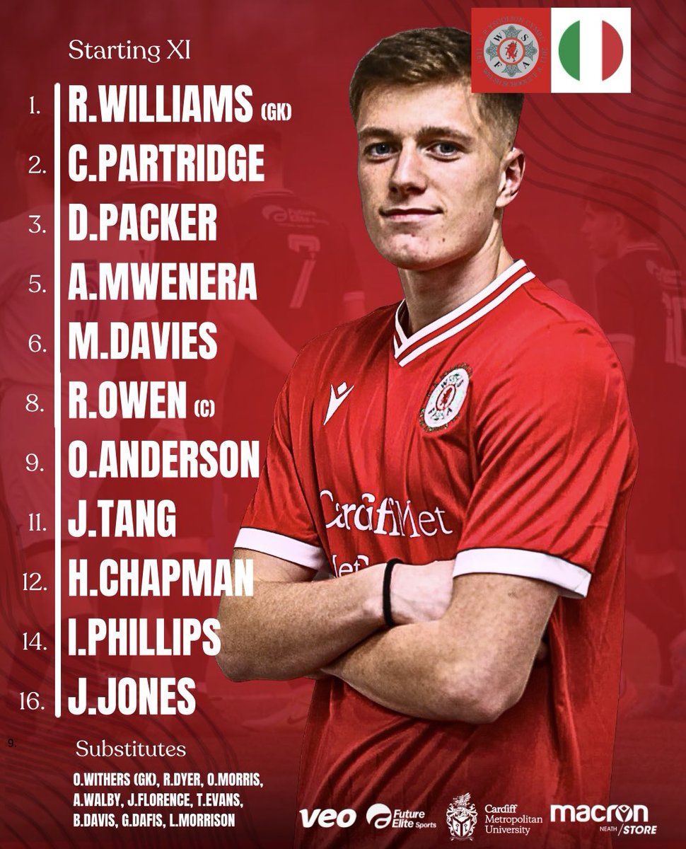 Welsh Schools' F.A. (@welshschoolsfa) on Twitter photo Your #Cymru Starting XI ๐ด๓ ง๓ ข๓ ท๓ ฌ๓ ณ๓ ฟ
Marc Lloyd Williams Opts For A Return To The Squad Which Started Against Canada.
All To Play For In Our Final Group Gameโค๏ธ
#RomaCaputMundi | <a href="/cardiffmet/">Cardiff Metropolitan University</a> Your #Cymru Starting XI ๐ด๓ ง๓ ข๓ ท๓ ฌ๓ ณ๓ ฟ
Marc Lloyd Williams Opts For A Return To The Squad Which Started Against Canada.
All To Play For In Our Final Group Gameโค๏ธ
#RomaCaputMundi | <a href="/cardiffmet/">Cardiff Metropolitan University</a>