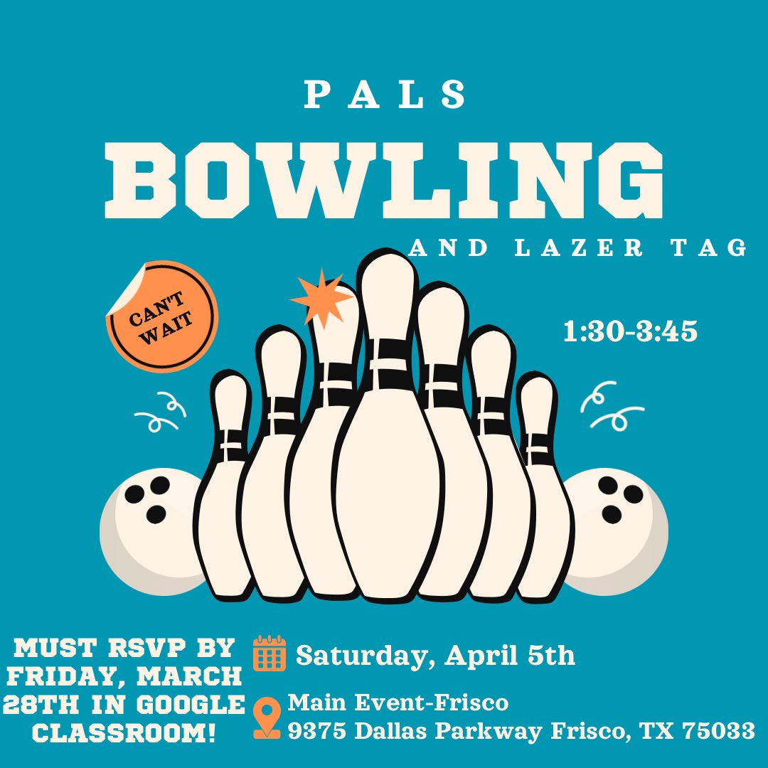 WGHS PALS (@wghspals) on Twitter photo Pals Bowling Party and Lazer Tag with pizza ๐, arcade games ๐พ, and of course bowling ๐ณ!! Check out classroom!! ๐๐ค๐๐ค#WildcatInclusionRevolution #InclusionLivesHere #BeTheChange <a href="/WalnutGroveHS/">Walnut Grove High School</a> <a href="/prosper_special/">Prosper ISD Special Education</a> <a href="/ProsperISD/">Prosper ISD</a> <a href="/pisdssc/">PISD Student Support</a> Pals Bowling Party and Lazer Tag with pizza ๐, arcade games ๐พ, and of course bowling ๐ณ!! Check out classroom!! ๐๐ค๐๐ค#WildcatInclusionRevolution #InclusionLivesHere #BeTheChange <a href="/WalnutGroveHS/">Walnut Grove High School</a> <a href="/prosper_special/">Prosper ISD Special Education</a> <a href="/ProsperISD/">Prosper ISD</a> <a href="/pisdssc/">PISD Student Support</a>
