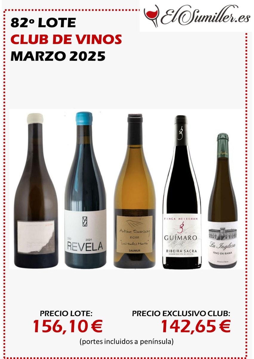 🍷 Lote Marzo 2025 | Club de Vinos El Sumiller 🍾 - mailchi.mp/44d2e6db9072/c…¡Hazte socio y comienza a recibir estos lotes únicos!