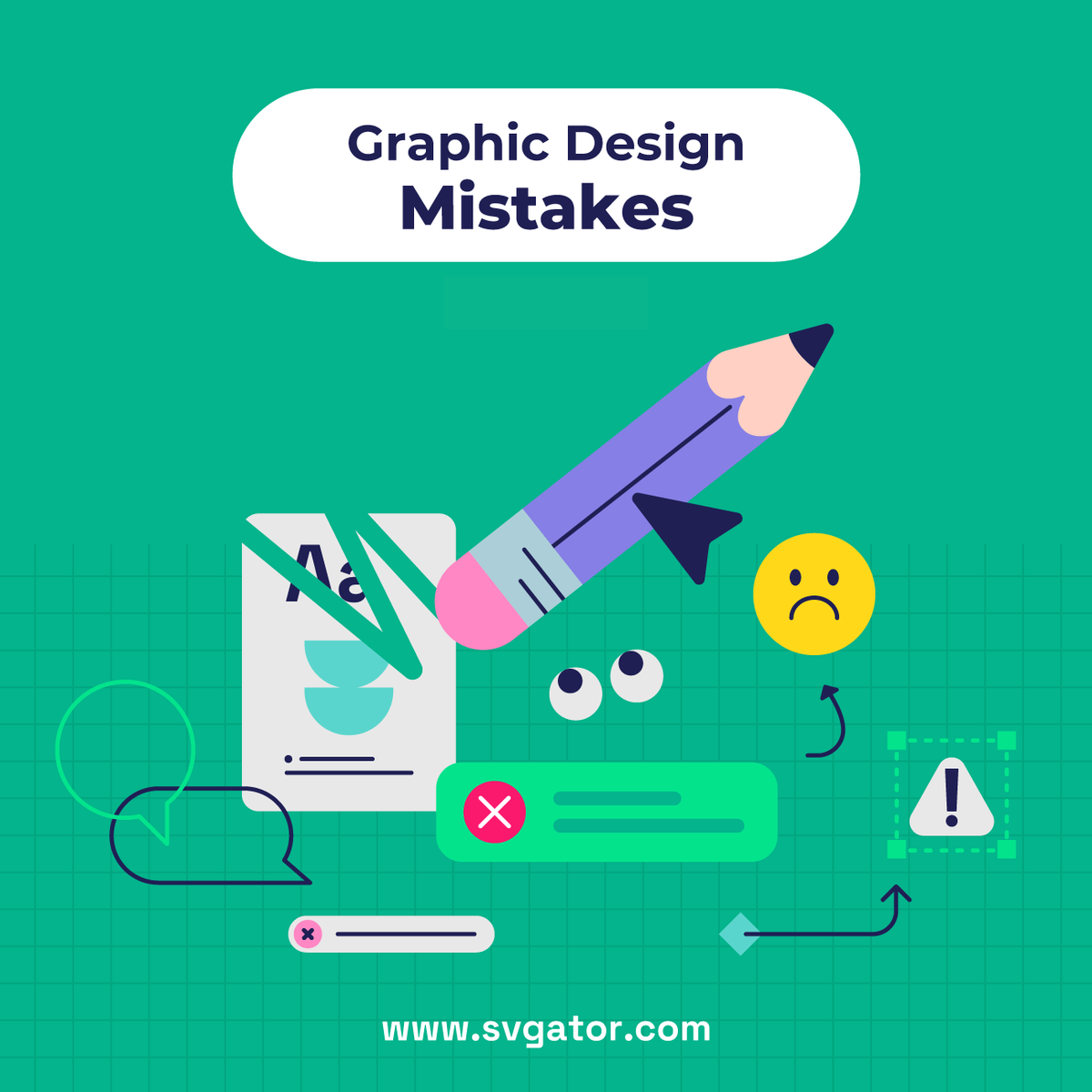 SVGatorApp's tweet image. ⚠️ Stop doing these graphic design mistakes 🧘 Easy fixes included!
#graphicdesign #graphicdesigner #learndesign #designresources