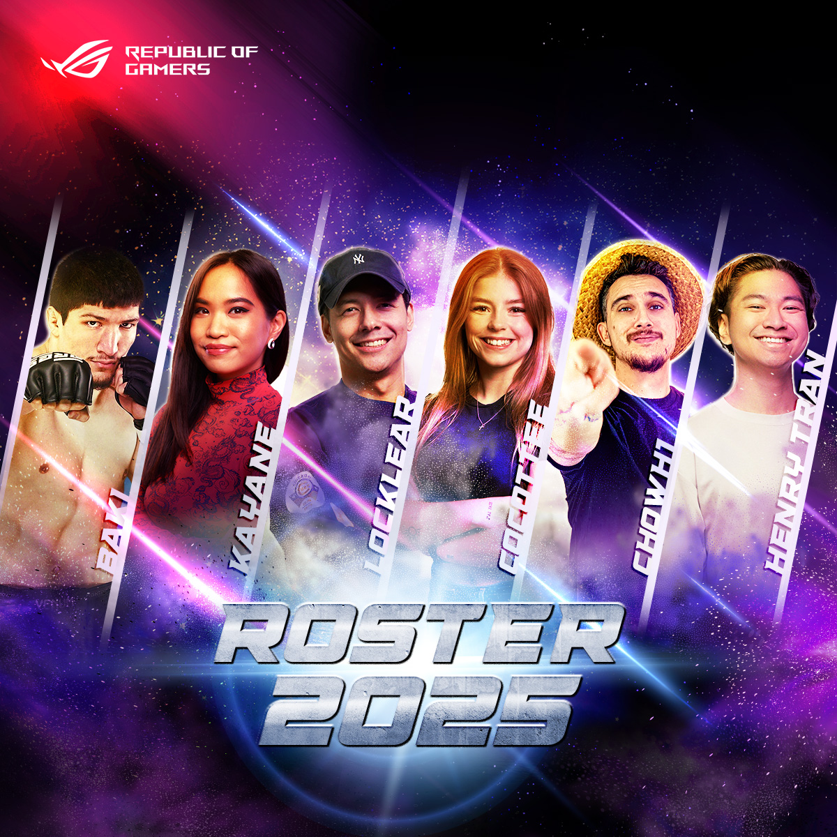 ROG France (@asus_rog_fr) on Twitter photo HERE COME NEW CHALLENGERS
Nouvelle annĂ©e, nouveau roster ! Voici les ambassadeurs de la #TeamROG, prĂȘts Ă briller en 2025. Des vĂ©tĂ©rans mais aussi des nouveaux venus :
đ <a href="/BaysangurHanma/">Baki Hanma</a>
đ„ <a href="/Kayane/">Kayane</a>
đ«° <a href="/Lockl34r/">Locklear</a>
âĄïž <a href="/cocottee/">cocottee_</a>
đ„ <a href="/CHOWH1_/">đ CHOWH1</a>
âïž <a href="/superhenrytran/">Henry Tran</a> HERE COME NEW CHALLENGERS
Nouvelle annĂ©e, nouveau roster ! Voici les ambassadeurs de la #TeamROG, prĂȘts Ă briller en 2025. Des vĂ©tĂ©rans mais aussi des nouveaux venus :
đ <a href="/BaysangurHanma/">Baki Hanma</a>
đ„ <a href="/Kayane/">Kayane</a>
đ«° <a href="/Lockl34r/">Locklear</a>
âĄïž <a href="/cocottee/">cocottee_</a>
đ„ <a href="/CHOWH1_/">đ CHOWH1</a>
âïž <a href="/superhenrytran/">Henry Tran</a>