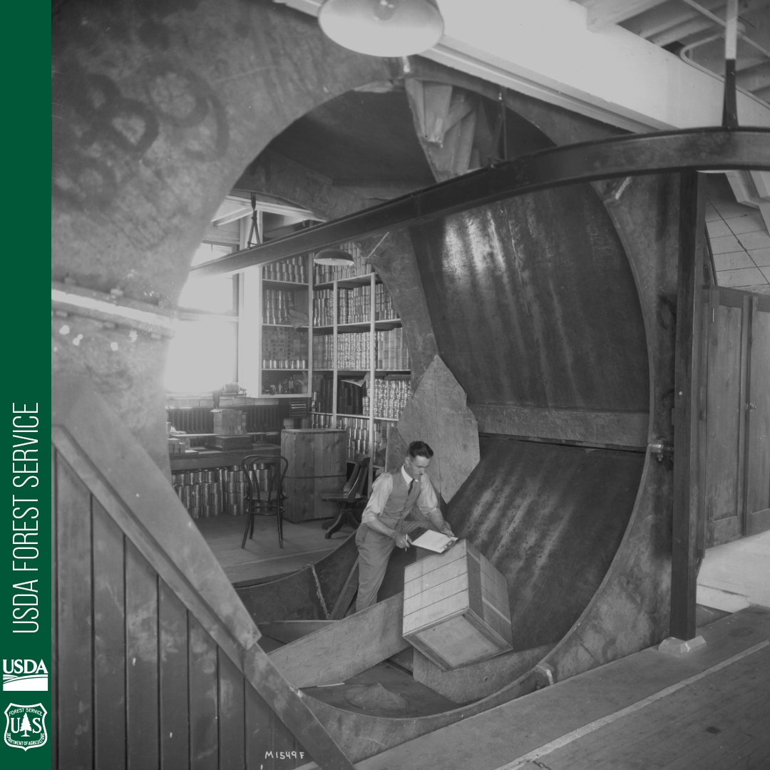 No. It’s not an abstract art installation. 

A specialized tumbler machine, designed by Forest Products Laboratory engineers, tested wooden packing crate durability during World War II.  #TBT

(USDA Forest Service Forest Products Laboratory archives)