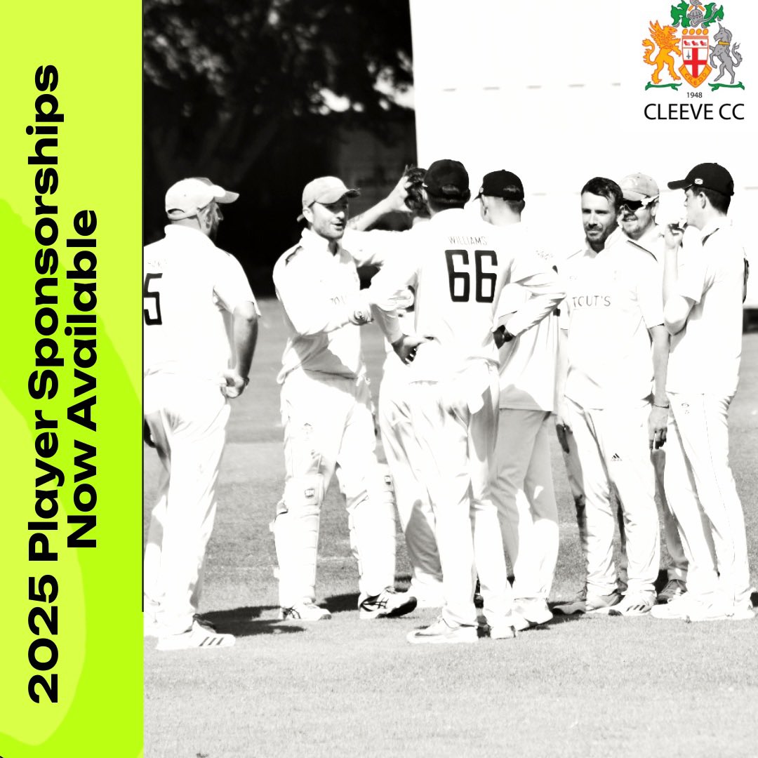 2025 Player Sponsorship now available. Contact cleevecc@yahoo.com for more info 🏏