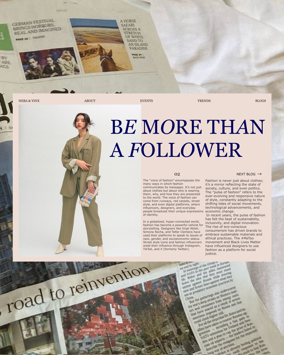 yinx_pro's tweet image. Fashion × Journalism exploration.
#websitedesignanddevelopment #fashion #journalism
