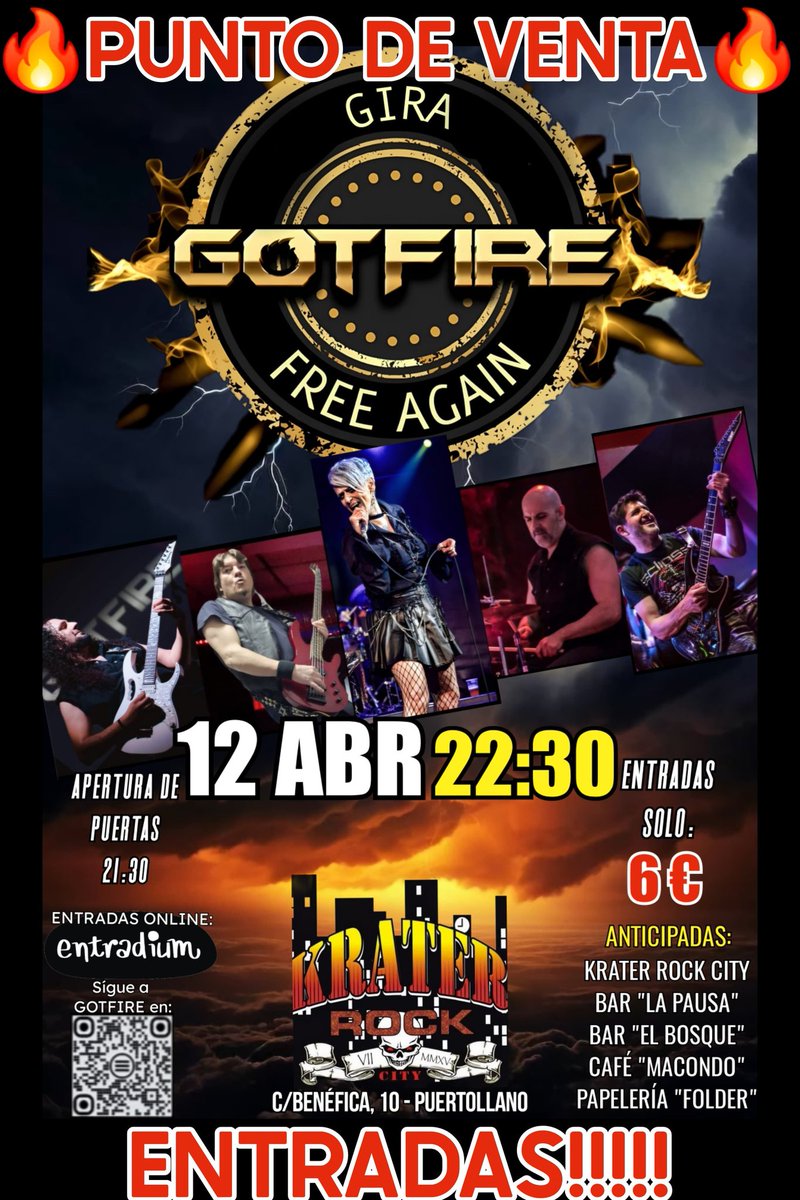 🔴 Añadimos un nuevo punto de venta en Papelería Folder Puertollano , para que podáis ir a comprarlas en un horario más comercial.

✅Puntos de venta física:

📍 Papelería Fólder 
📍 Krater rock city 
📍 Café Macondo
📍 Bar La Pausa
📍 Café Bar El Bosque