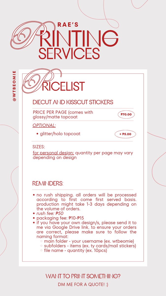 wtbeomie's tweet image. printing services by wtbeomie! ☻

✮ IMPORTANT: PLEASE READ!

⊹ payo upon oc
⊹ sdd, ggx direct
⊹ no rush shipping!

✮ dm for inquiries.

help rt please! 🫶🏻

t. wts lfb ph bns polaroid thank you card mail stickers box seal diecut kisscut photoprint printing services pricelist