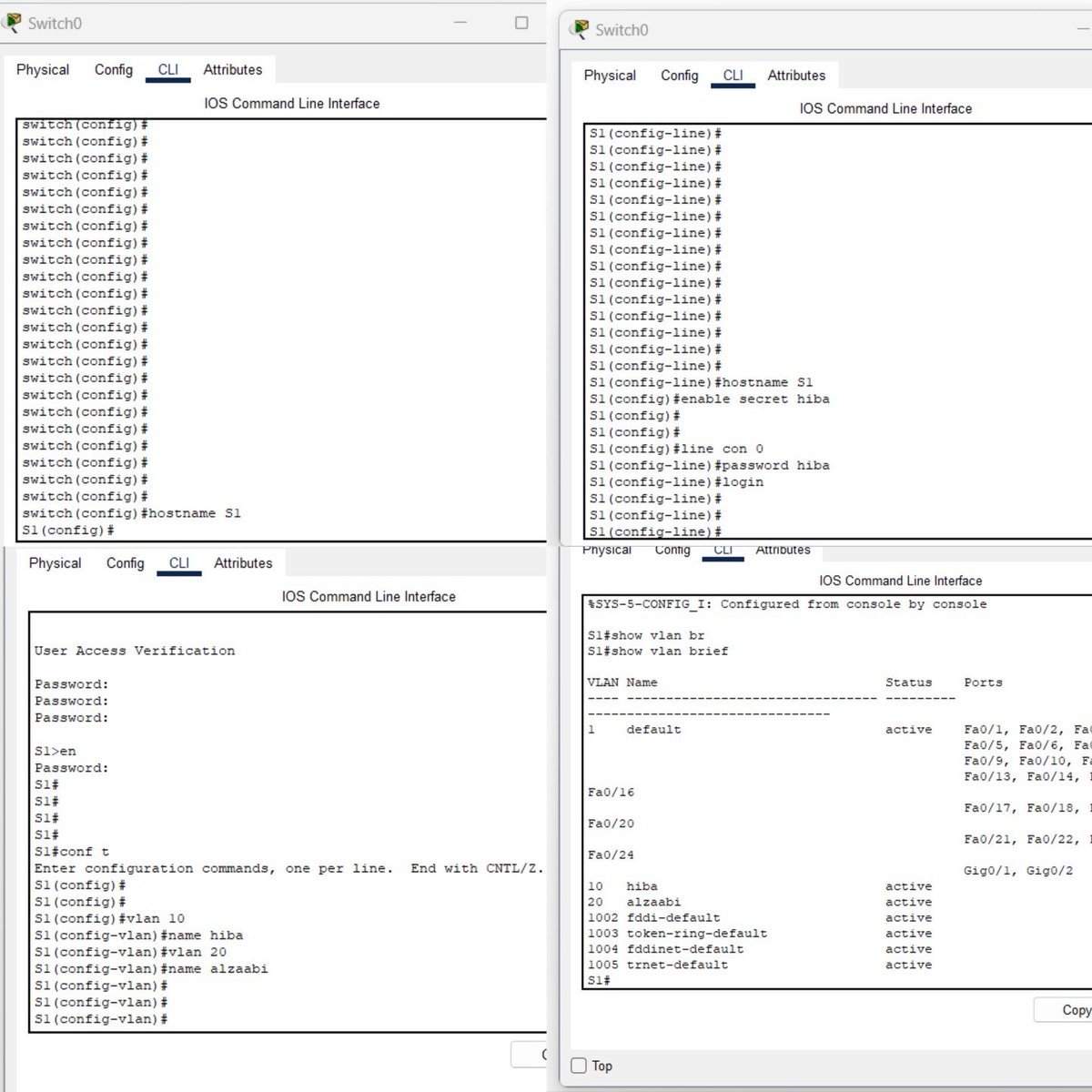 1️⃣Change hostname: conf t → hostname [name]
2️⃣Set secure password: enable secret [password] &amp; line con 0 → password [password]
3️⃣Create VLANs: conf t → vlan [ID] → name [name]

💡 VLANs: Group devices for better performance, security &amp; management! 🌟

 #VLANs #PacketTracer