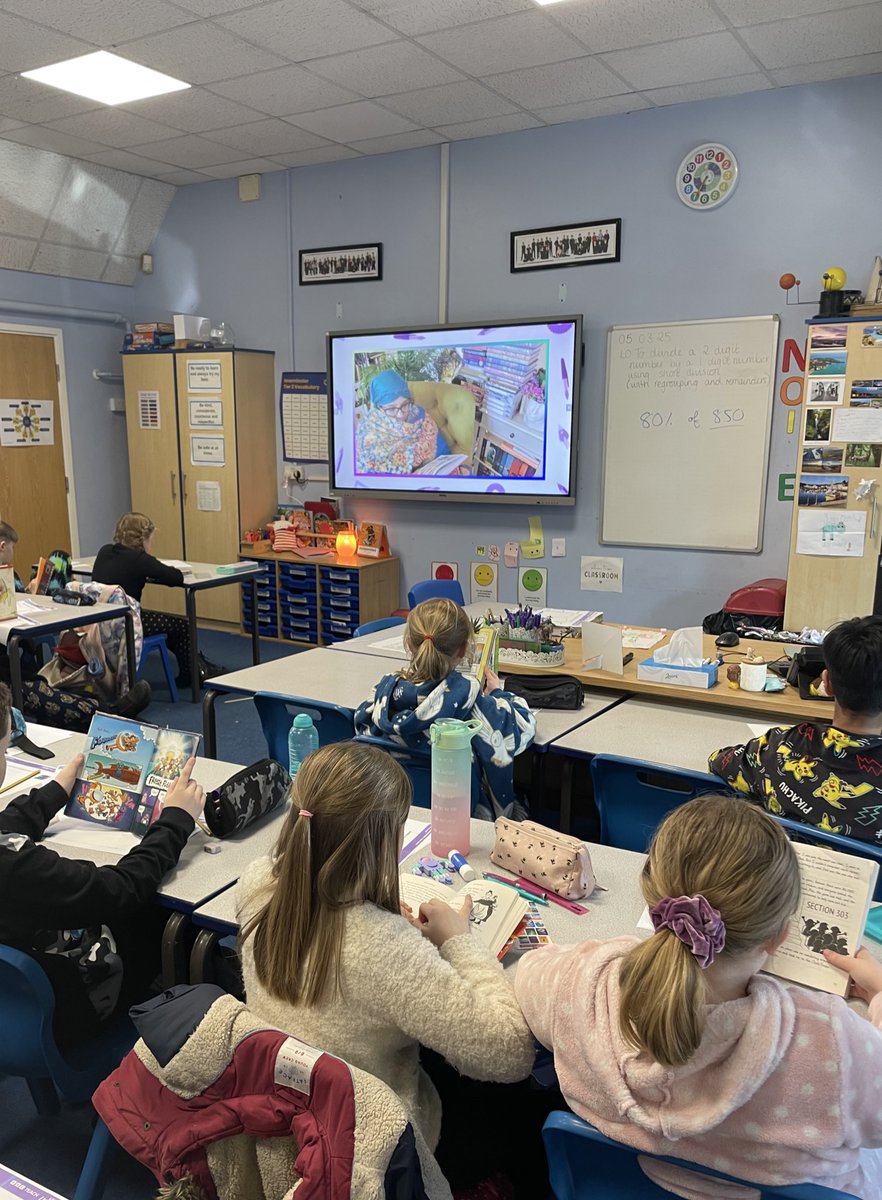 NewminsterMid's tweet image. 5B taking part in #BBCLiveLesson Big Live Read for #worldbookday2025 📚