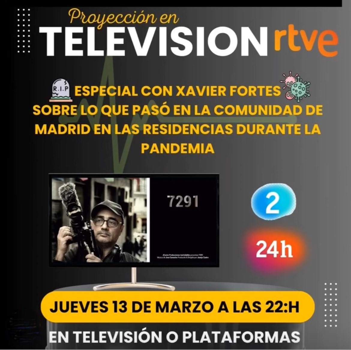 El 13 de marzo no te puedes perder #7291documental en <a href="/rtve/">RTVE</a> verdad justicia y reparación <a href="/PSaniPubli_ZN/">Sani Pública Z.Norte</a>