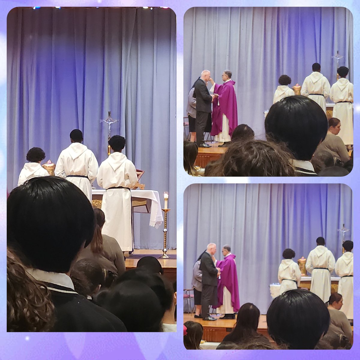StRayElementary's tweet image. Yesterday, we celebrated Ash Wednesday and the beginning of the season of Lent.  Fr. Cruz spoke to the community about three key principles of Lent: Prayer, Fasting, and Almsgiving. As we journey through this sacred season, let us remember to embrace all three. 
@ArchNY_Schools