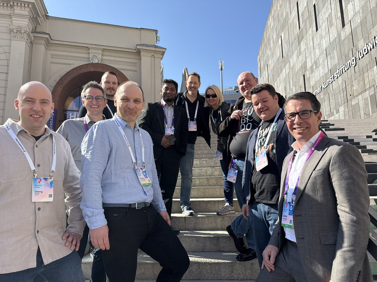 Toni Pohl ☁️🛵🇺🇦☮️ (@atwork) on Twitter photo Enjoying the #microsoftAITour in #Vienna with fellow MVP colleagues! #mvpbuzz <a href="/magrom/">Martina Grom ☁️ 🏃♀️ 🦋#bekind</a> <a href="/stefandenninger/">Stefan Denninger - Azure MVP</a> <a href="/petkir_at/">Peter Paul Kirschner</a> <a href="/thomyg/">Thomy Goelles</a> <a href="/stephanbisser/">Stephan Bisser</a> and many more! Enjoying the #microsoftAITour in #Vienna with fellow MVP colleagues! #mvpbuzz <a href="/magrom/">Martina Grom ☁️ 🏃♀️ 🦋#bekind</a> <a href="/stefandenninger/">Stefan Denninger - Azure MVP</a> <a href="/petkir_at/">Peter Paul Kirschner</a> <a href="/thomyg/">Thomy Goelles</a> <a href="/stephanbisser/">Stephan Bisser</a> and many more!