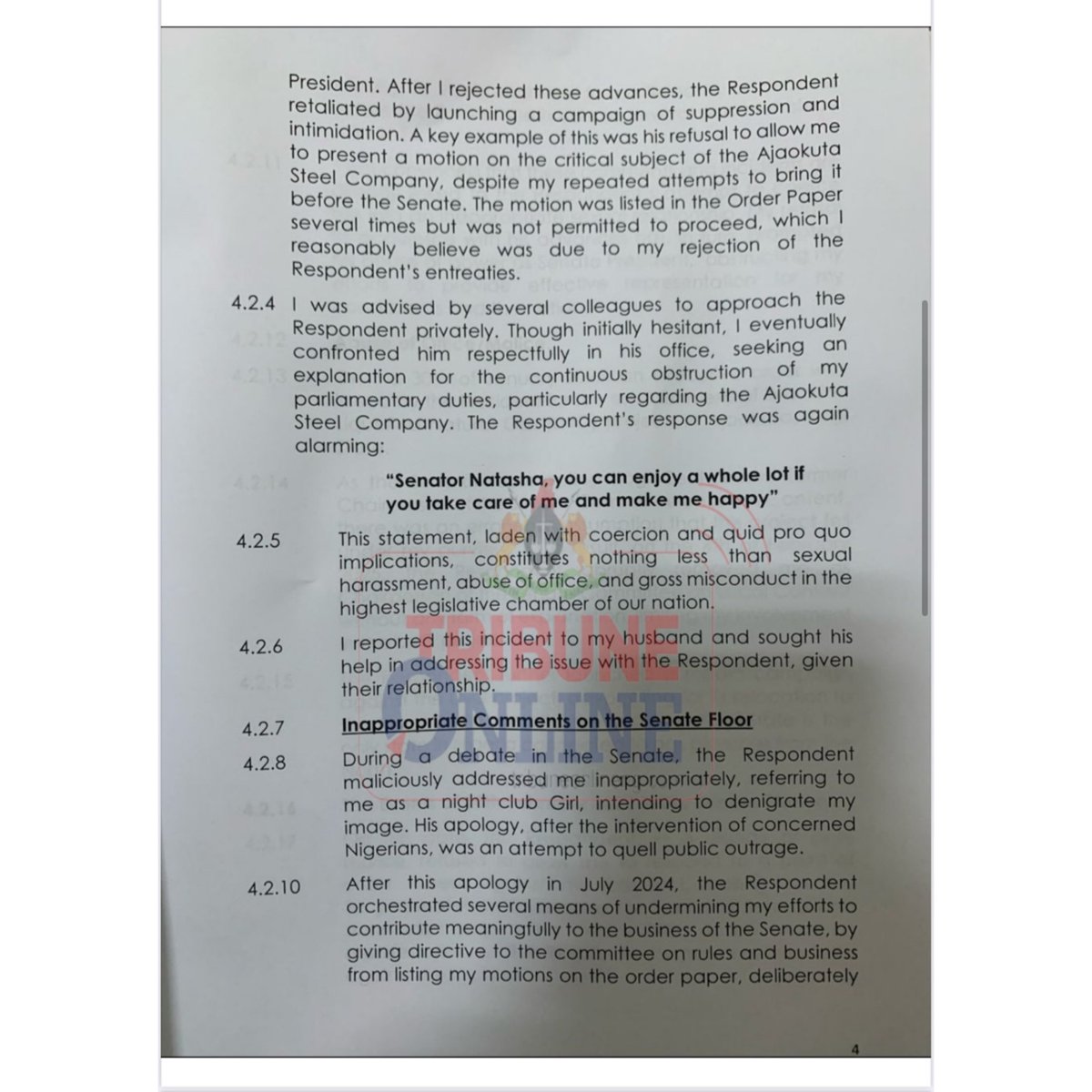 Chidi Odinkalu, CGoF (@chidiodinkalu) on Twitter photo Since <a href="/NGRSenate/">The Nigerian Senate</a> is unwilling to examine these allegations or allow them to be dispassionately investigated, it is only fair for #Nigerians & the world to know what is contained the <a href="/NatashaAkpoti/">Natasha Akpoti</a>'s petition which <a href="/Senator_Akpabio/">Godswill Obot Akpabio, GCON</a> instructed his satraps to disregard. Since <a href="/NGRSenate/">The Nigerian Senate</a> is unwilling to examine these allegations or allow them to be dispassionately investigated, it is only fair for #Nigerians & the world to know what is contained the <a href="/NatashaAkpoti/">Natasha Akpoti</a>'s petition which <a href="/Senator_Akpabio/">Godswill Obot Akpabio, GCON</a> instructed his satraps to disregard.