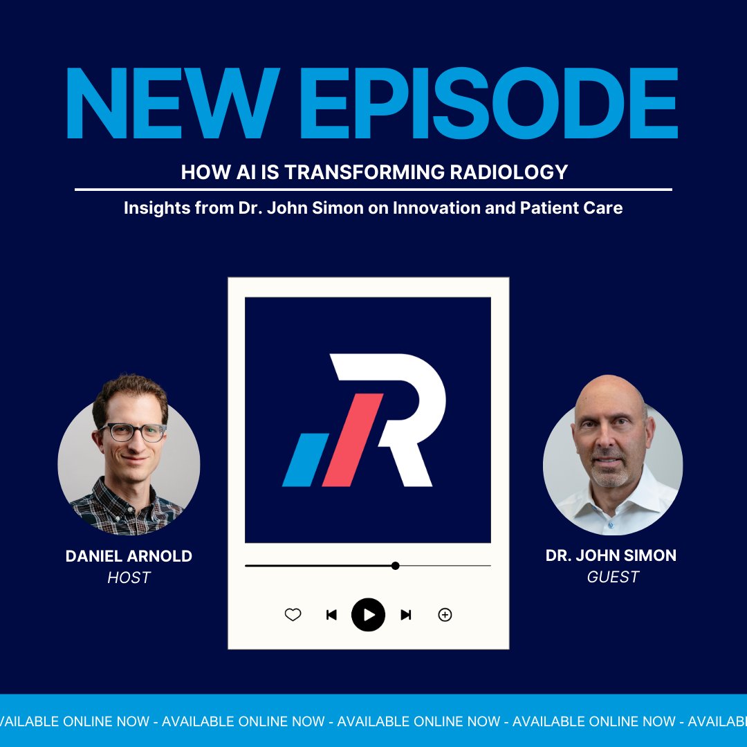 Medality (formerly MRI Online) (@medalityhq) on Twitter photo In this episode of The Radiology Report Podcast, <a href="/darnoldmedality/">Daniel Arnold</a> chats with Dr. John Simon, CEO & Founder of <a href="/SimonMedImaging/">SimonMed Imaging</a>. They discuss AI's transformative role in radiology, enhancing efficiency, patient care & diagnostics.
Listen: bit.ly/4hejL1r
#Radiology #ai In this episode of The Radiology Report Podcast, <a href="/darnoldmedality/">Daniel Arnold</a> chats with Dr. John Simon, CEO & Founder of <a href="/SimonMedImaging/">SimonMed Imaging</a>. They discuss AI's transformative role in radiology, enhancing efficiency, patient care & diagnostics.
Listen: bit.ly/4hejL1r
#Radiology #ai